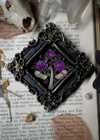 Image 1 of Piglet Bones and Floral Mini Wall Frame