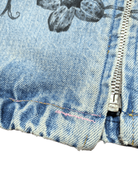 Image 2 of Loopy Florals denim zip up