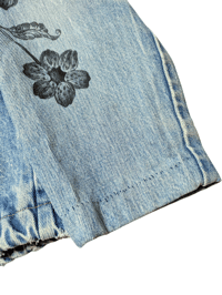 Image 3 of Loopy Florals denim zip up