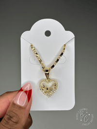 Butterfly Bliss Heart Necklace 