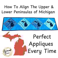 Image 8 of MICHIGAN Fabric Appliques ~ Prefused, Die Cut - BLACK - Set of 4 