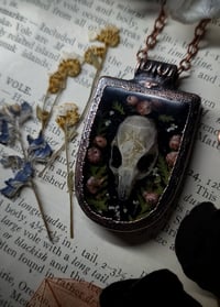 Image 3 of Mouse Skull and Floral Amulet