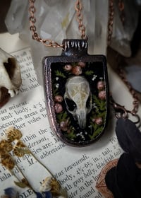 Image 4 of Mouse Skull and Floral Amulet