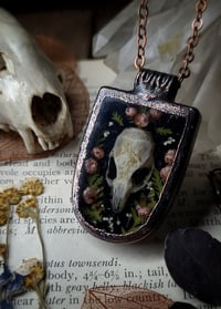 Image 2 of Mouse Skull and Floral Amulet