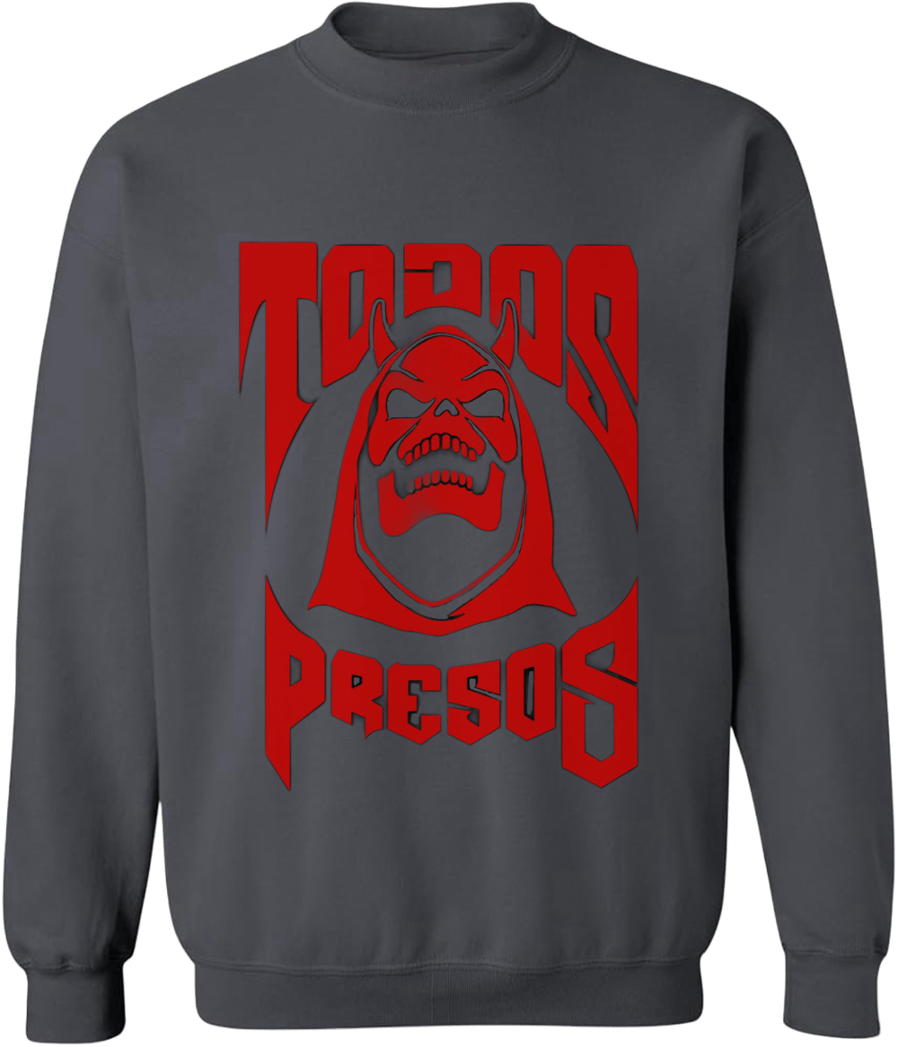 Sudadera Todos Presos Charcoal/ Red