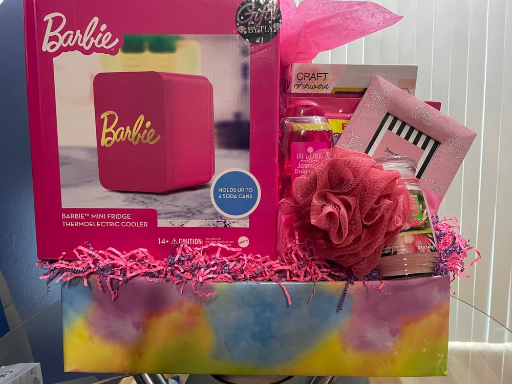Image of “Barbie” Mini-Fridge Gift Basket