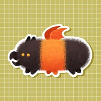 Woolly Bear Dragon Sticker