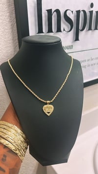 Betty Boop Heart Necklace 18k Gold 