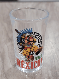 Image 2 of 3pack Shot glasses, chapo, mari bros mexican, te estas o te estoi, el valiente