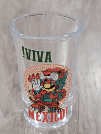 Image 4 of 3pack Shot glasses, chapo, mari bros mexican, te estas o te estoi, el valiente