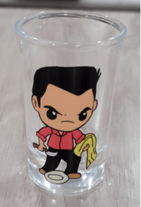 Image 5 of 3pack Shot glasses, chapo, mari bros mexican, te estas o te estoi, el valiente