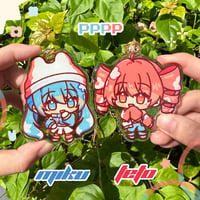 Image 1 of PPPP Vocaloid Miku + Teto Keychains! 💿🎵✨ 