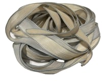 Image 5 of 1PC. SAND DOLLAR 42" hand dyed wrist wrap bracelet silk ribbon//Yoga wrist wrap bracelet ribbon