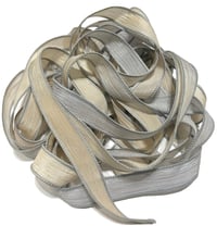 Image 2 of 1PC. SAND DOLLAR 42" hand dyed wrist wrap bracelet silk ribbon//Yoga wrist wrap bracelet ribbon