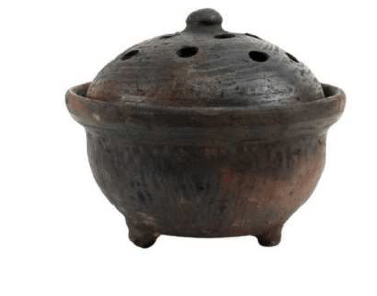 Image of Terracotta Mosquito Coil Pot Black 
