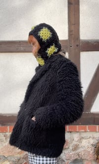 Image 3 of Black Granny Square balaclava