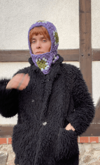 Image 4 of Purple Granny Square balaclava