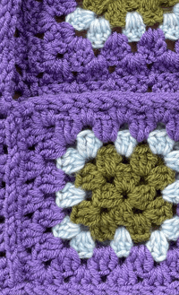 Image 2 of Purple Granny Square balaclava