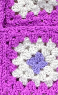 Image 2 of Pink Granny Square balaclava