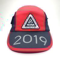 Image 1 of Nulava 5 Panel Long Bill Camp Cap – Red & Black 2019 Edition