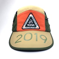 Image 1 of Nulava 5-Panel Long Bill Camp Cap – Khaki/Orange/Green 2019 Edition