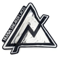 Image 2 of Nulava Silicone Printed "Navigate Urban Landscapes And Vibe Authentically" White Oval SHOELACES