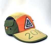 Image 2 of Nulava 5-Panel Long Bill Camp Cap – Khaki/Orange/Green 2019 Edition