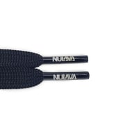 Image 3 of Nulava Silicone Printed "Navigate Urban Landscapes And Vibe Authentically"  Black Flat SHOELACES