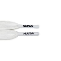 Image 3 of Nulava Silicone Printed "Navigate Urban Landscapes And Vibe Authentically"  White Flat SHOELACES