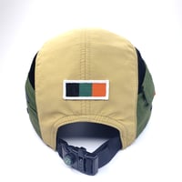 Image 4 of Nulava 5-Panel Long Bill Camp Cap – Khaki/Orange/Green 2019 Edition