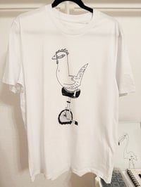 Image 6 of CHICKEN WITH A UNICYCLE - Unisex organic cotton t-shirt