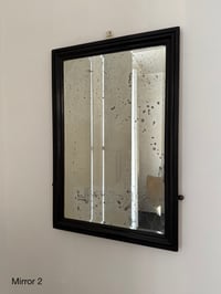 Image 4 of Set of Two Mirrors with Bevelled and Foxed Glass