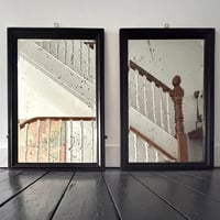 Image 2 of Set of Two Mirrors with Bevelled and Foxed Glass
