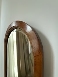 Image 3 of Small Antique Wall Mirror with Arched Frame and Bevelled Glass