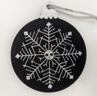 Image 1 of Holiday Ornament: Skull Snowflake