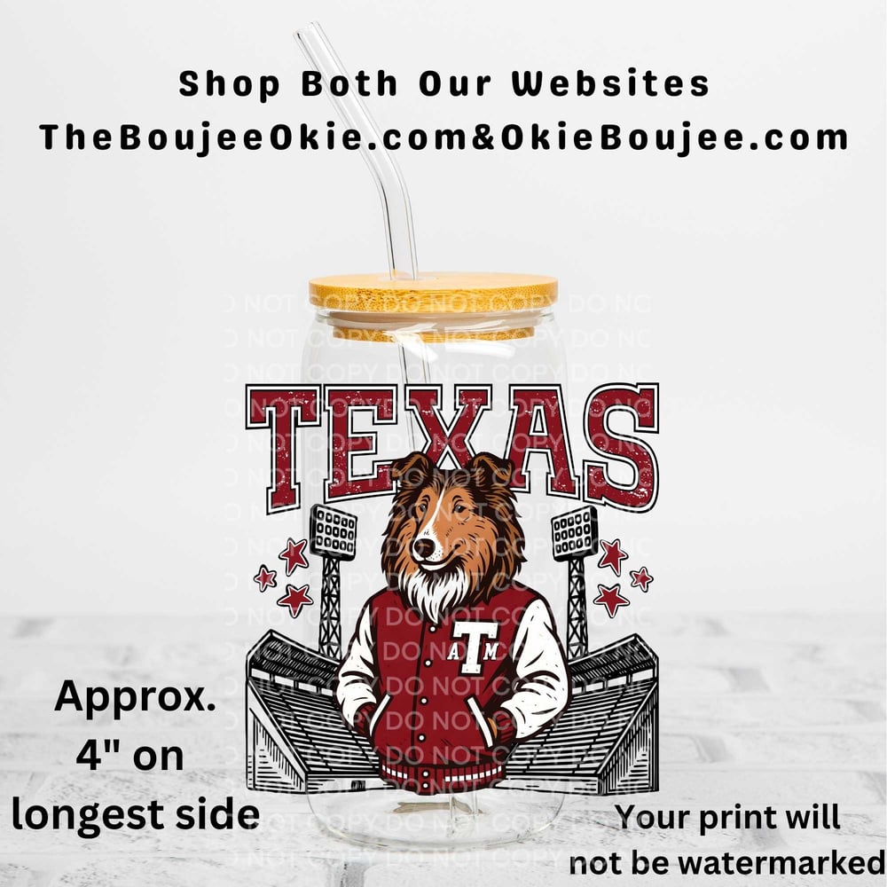 Image of Texas Aggies A&M Football Uv Dtf Wrap or Decal