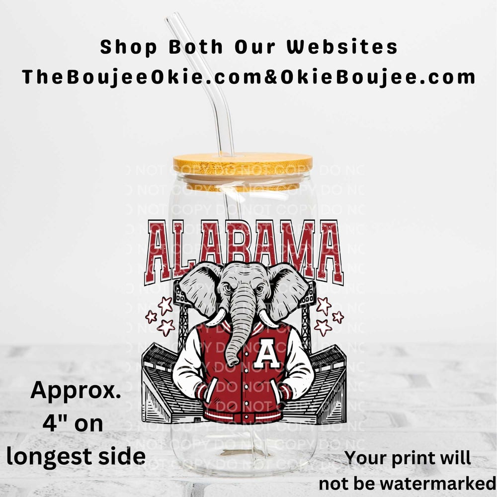 Image of Alabama Crimson Tide Football Uv Dtf Wrap or Decals Choice of 3