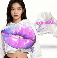 Image 1 of Customized Name Hoodie Crop and Long hoodie