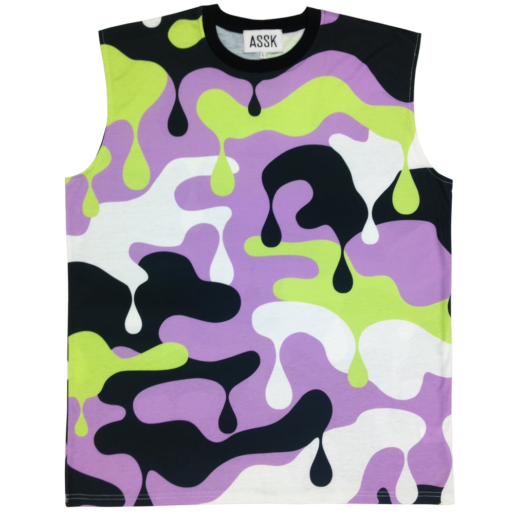 Image of NUCLEAR CAMO SL T-shirt - Lavender