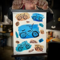 Image 3 of Bikes are Fun hanging canvas print
