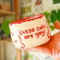 Image 1 of (seconds/discounted) decorative gay kitties little bowl