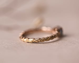 Image of 18ct Rose gold, pale grey rose-cut diamond ring (LON274)