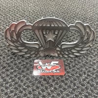 Image 3 of Parachutist Badge w/ Combat Star Hitch Cover