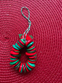 Image 2 of Red & green button ornament 