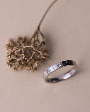 Image of Platinum 3mm ‘Star' Eternity ring