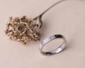 Image of Platinum 3mm ‘Star' Eternity ring