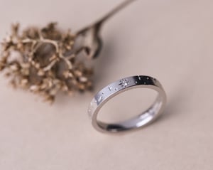Image of Platinum 3mm ‘Star' Eternity ring