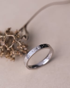 Image of Platinum 3mm ‘Star' Eternity ring