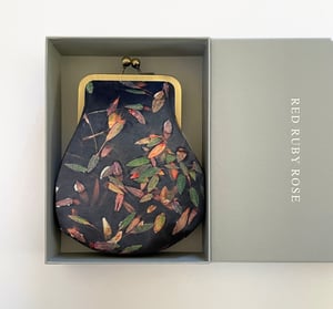 Image of Lochan leaf, crossbody velvet bag with chain handle