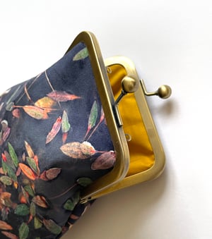 Image of Lochan leaf, crossbody velvet bag with chain handle